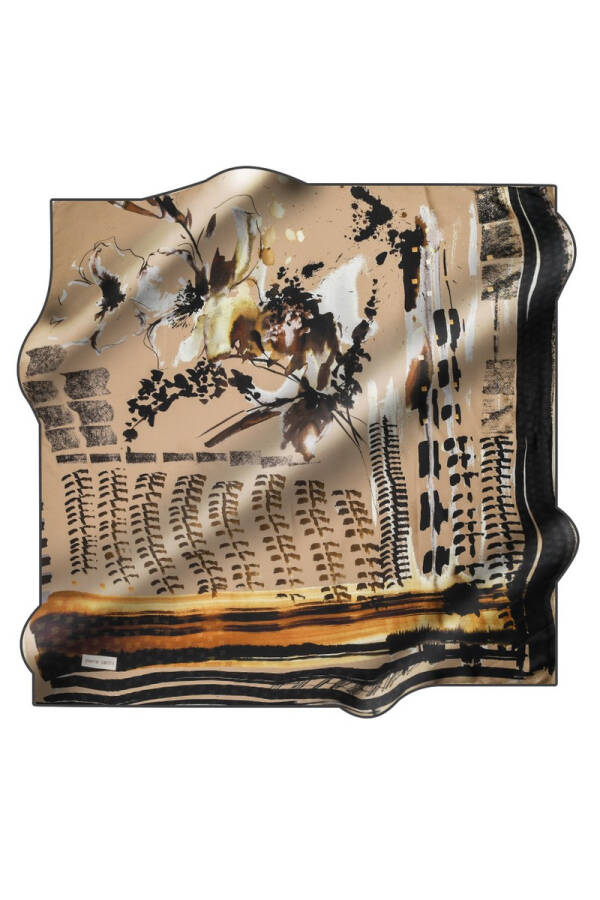 Renkli 90X90 Pierre Cardin Tivil Eşarp - 1