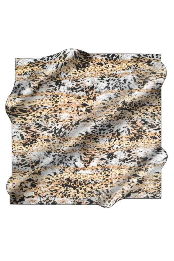 Zincir Desenli 90X90 Pierre Cardin Tivil Eşarp - 1