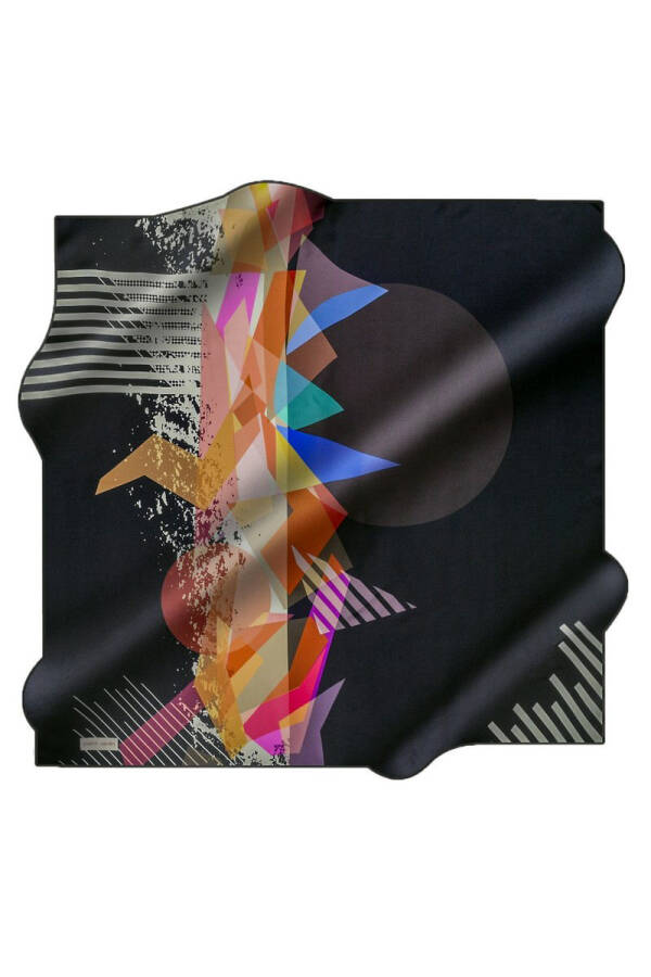 Geometrik Desenli 90X90 Pierre Cardin Tivil Eşarp - Pierre Cardin