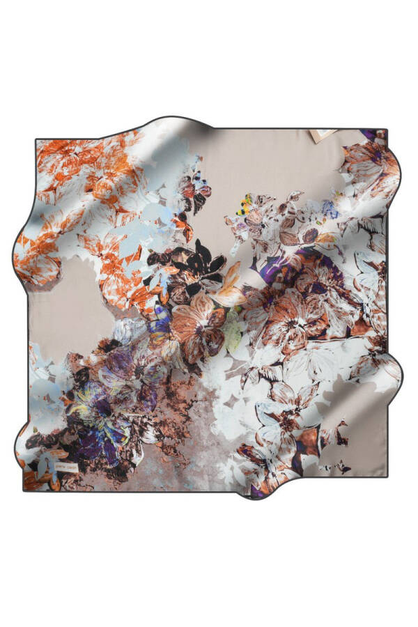 Renkli 90X90 Pierre Cardin Tivil Eşarp - Pierre Cardin
