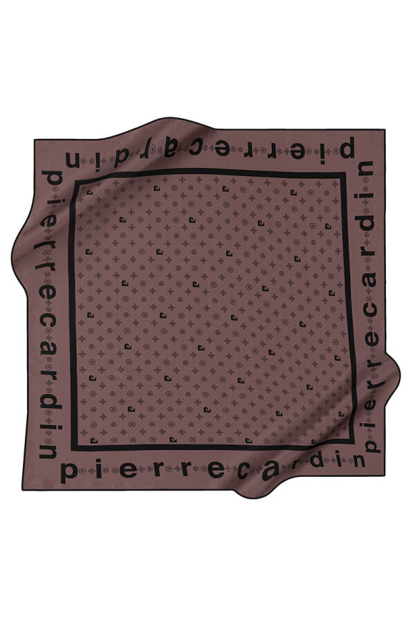 Logo Desenli 90X90 Pierre Cardin Krep Saten Eşarp - 1