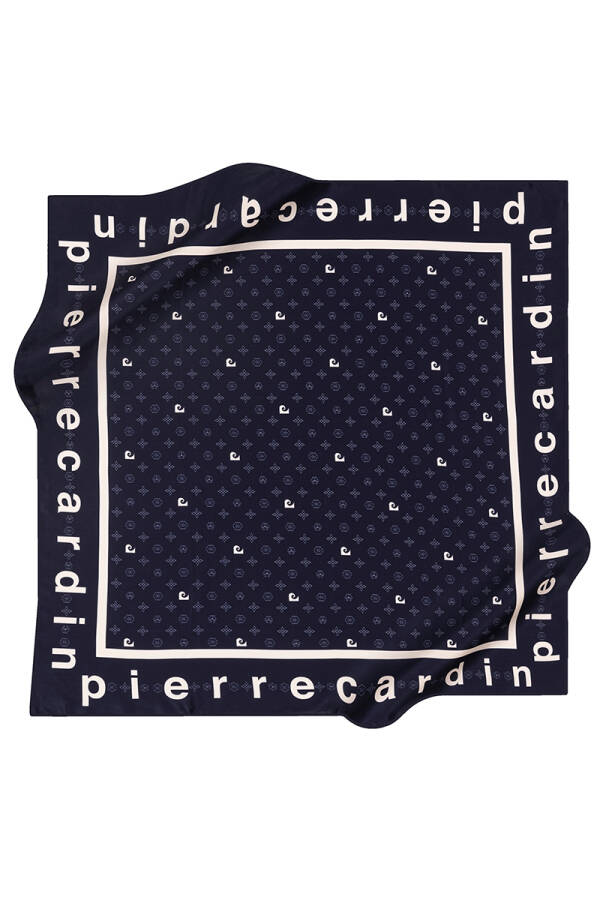 Logo Desenli 90X90 Pierre Cardin Krep Saten Eşarp - 1