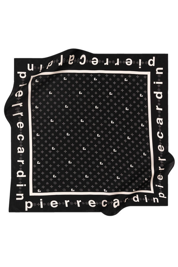 Logo Desenli 90X90 Pierre Cardin Krep Saten Eşarp - 1