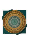Geometrik Desenli 90X90 İpek Krep Saten Eşarp 