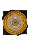 Geometrik Desenli 90X90 İpek Krep Saten Eşarp 