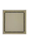 Bej Zincir Desenli 90X90 Polyester Twill Eşarp - 1