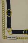 Bej Zincir Desenli 90X90 Polyester Twill Eşarp - 2
