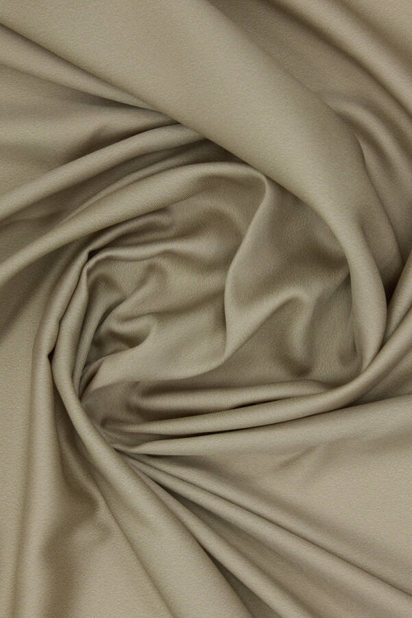 Bej Zincir Desenli 90X90 Polyester Twill Eşarp - 3