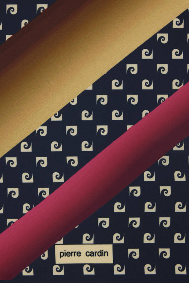 Siyah Logo Desenli 90X90 Polyester Twill Eşarp - 2