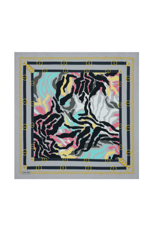 Zebra Desenli 90X90 Pierre Cardin Polyester Tivil Eşarpl - 1