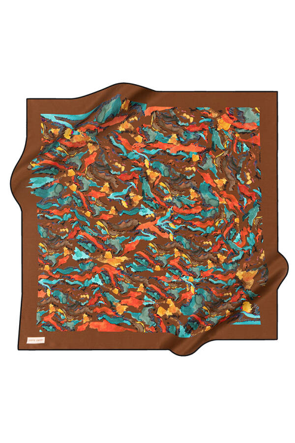 Fırça Desenli 90X90 Pierre Cardin Tivil Eşarp - 1