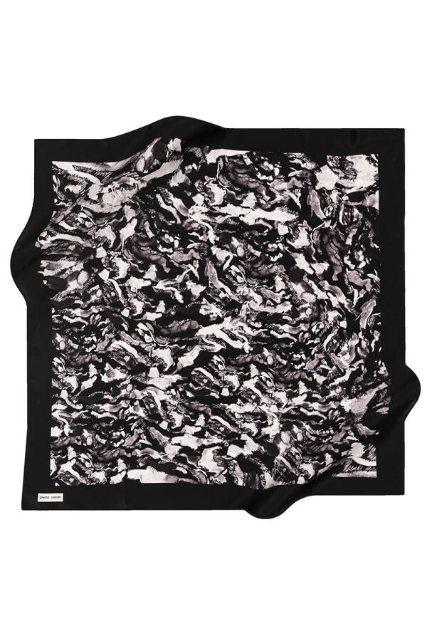 Fırça Desenli 90X90 İpek Twill Eşarp - 1