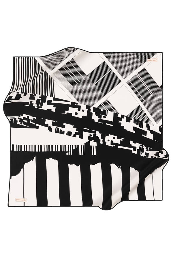 Geometrik Desenli 90X90 Pierre Cardin Tivil Eşarp - 1