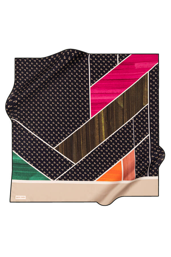 Geometrik Desenli 90X90 Pierre Cardin Tivil Eşarp - 1