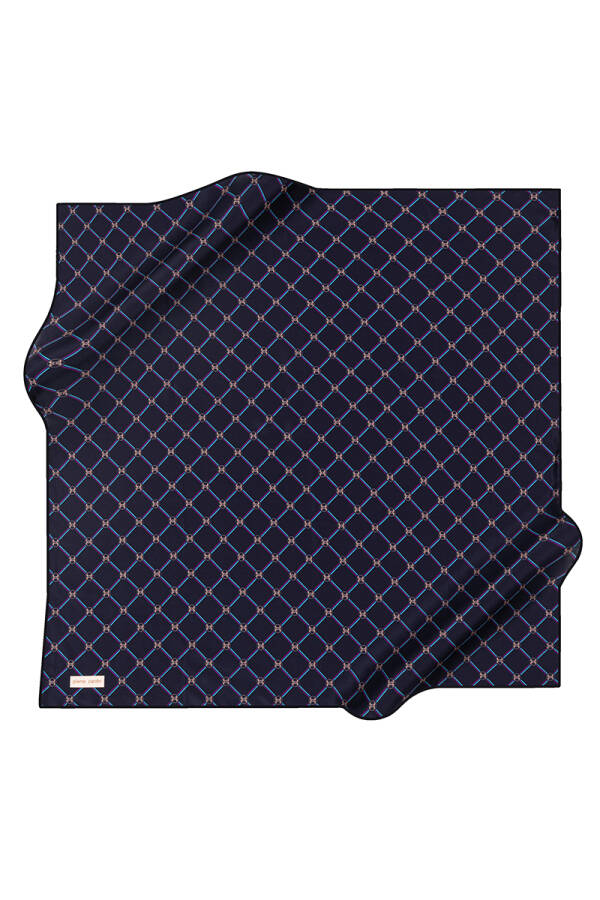 Renkli 90X90 İpek Twill Eşarp - 1