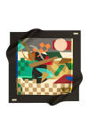 Geometrik Desenli 90X90 Pierre Cardin Tivil Eşarp 