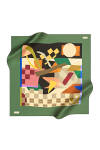 Geometrik Desenli 90X90 Pierre Cardin Tivil Eşarp 