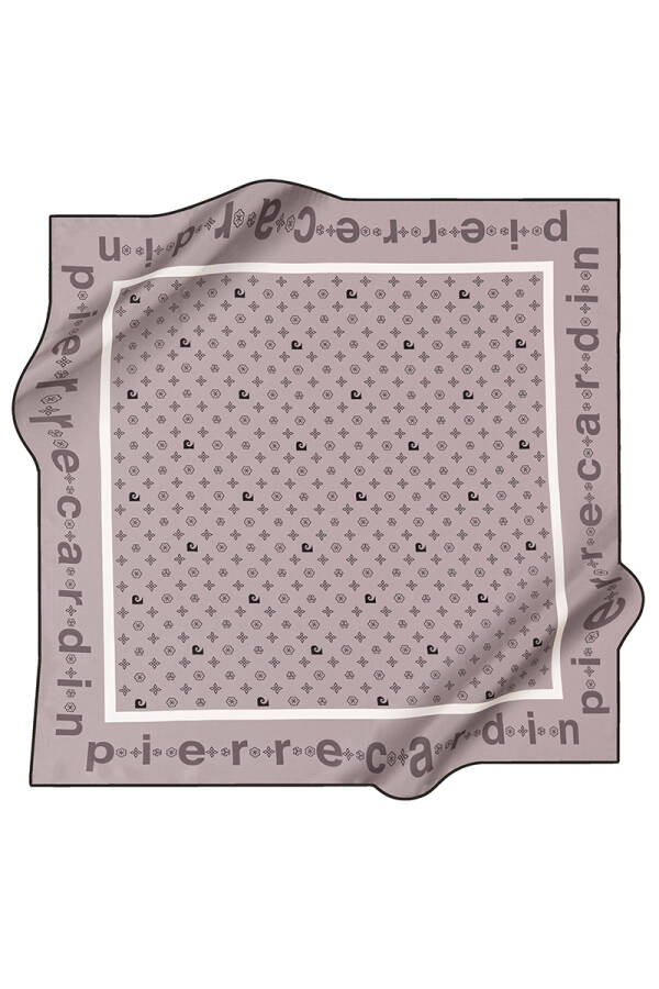 Logo Desenli 90X90 Pierre Cardin Tivil Eşarp - Pierre Cardin