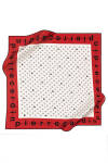 Logo Desenli 90X90 İpek Twill Eşarp 