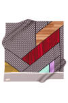 Geometrik Desenli 90X90 İpek Twill Eşarp 