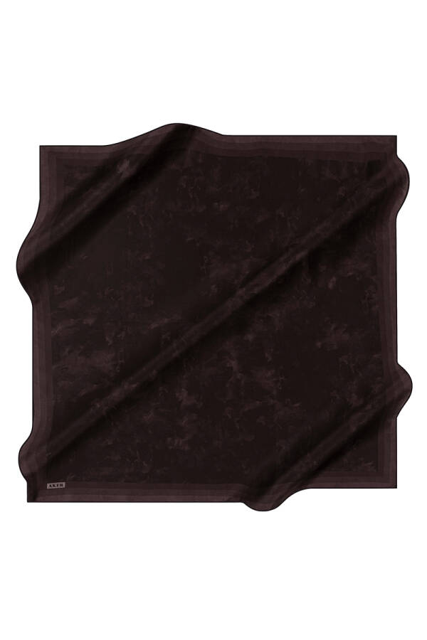 Renkli 90X90 Taşlanmış İpek Krep Saten Eşarp - 1