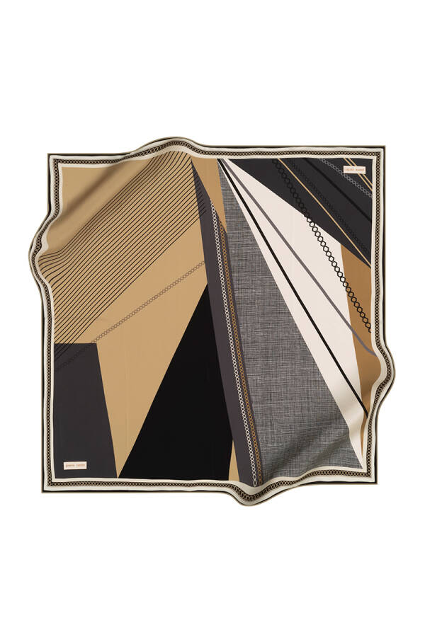 Renkli 90X90 Pierre Cardin İpek Tivil Eşarp - 1