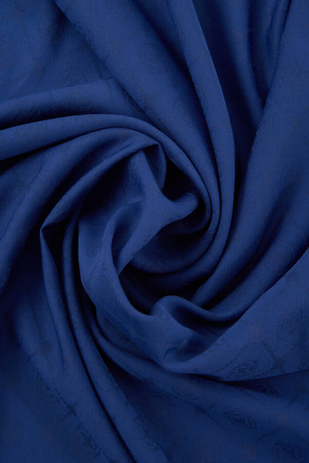 Mavi Cotton Eşarp - 3