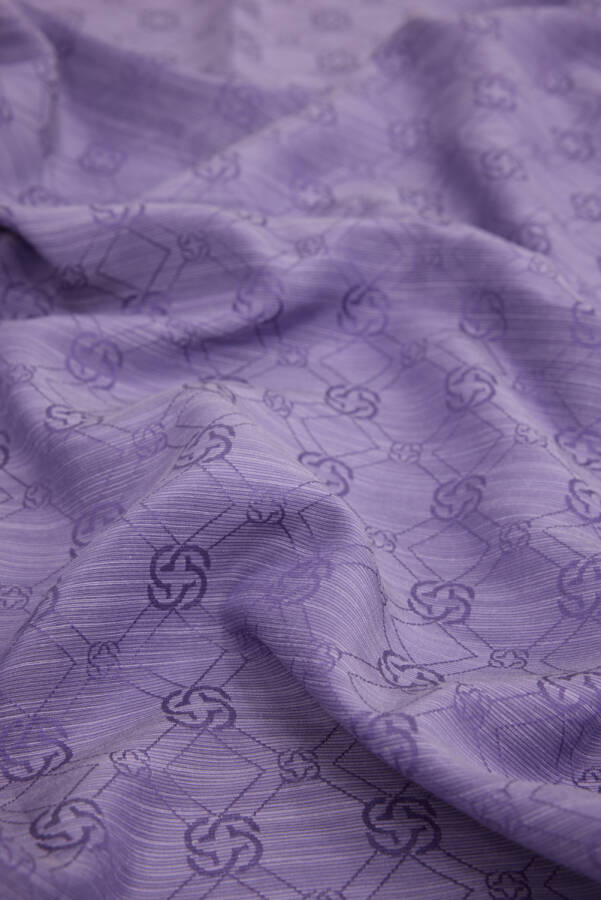 Lila İpek Koton Jakar Etol - Aker (1)