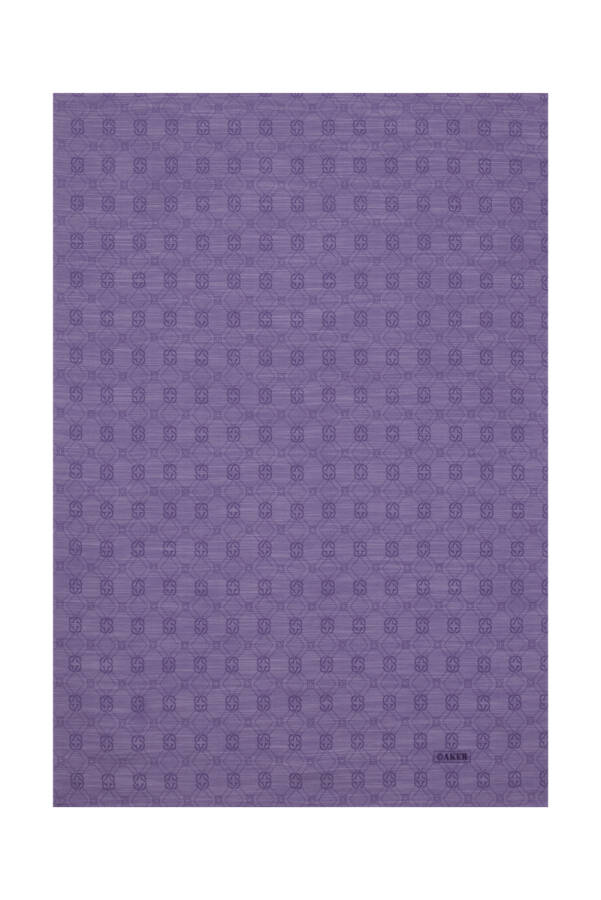 Lila Aker İpek Koton Jakar Etol - 1