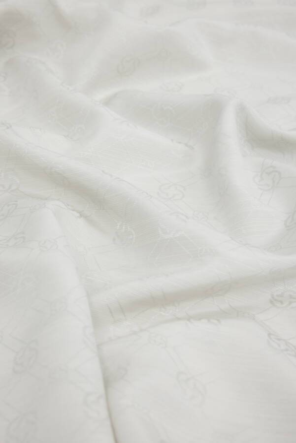 Ekru İpek Koton Jakar Etol - 2