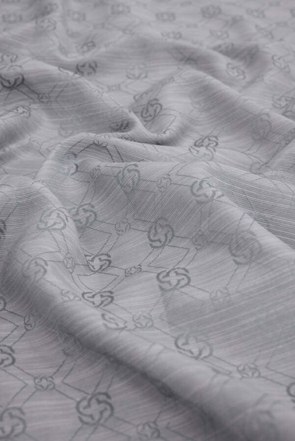 Açık Gri İpek Koton Jakar Etol - Aker (1)