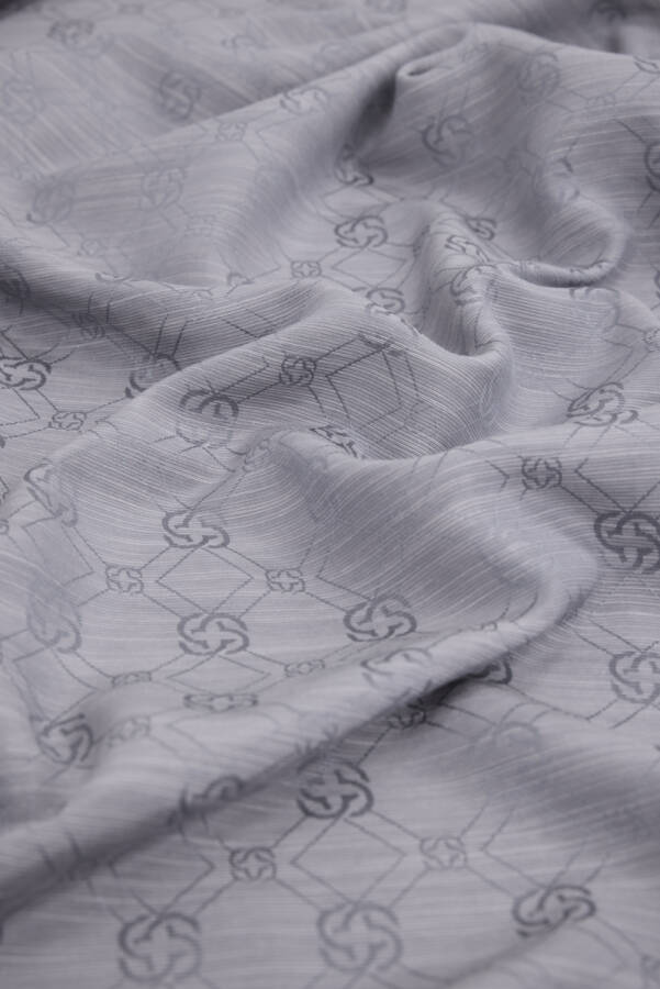 Gri Aker İpek Koton Jakar Etol - Aker (1)