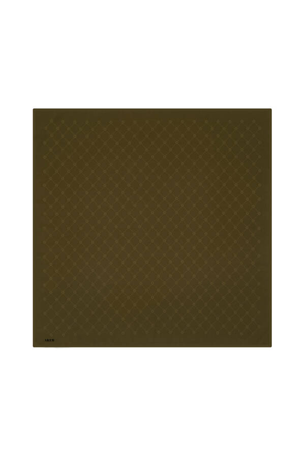 Yeşil 100X100 Aker Monogram Eşarp - 1