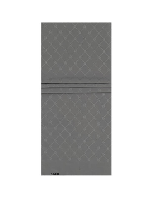 Gri 70X190 Aker Monogram Şal - 1