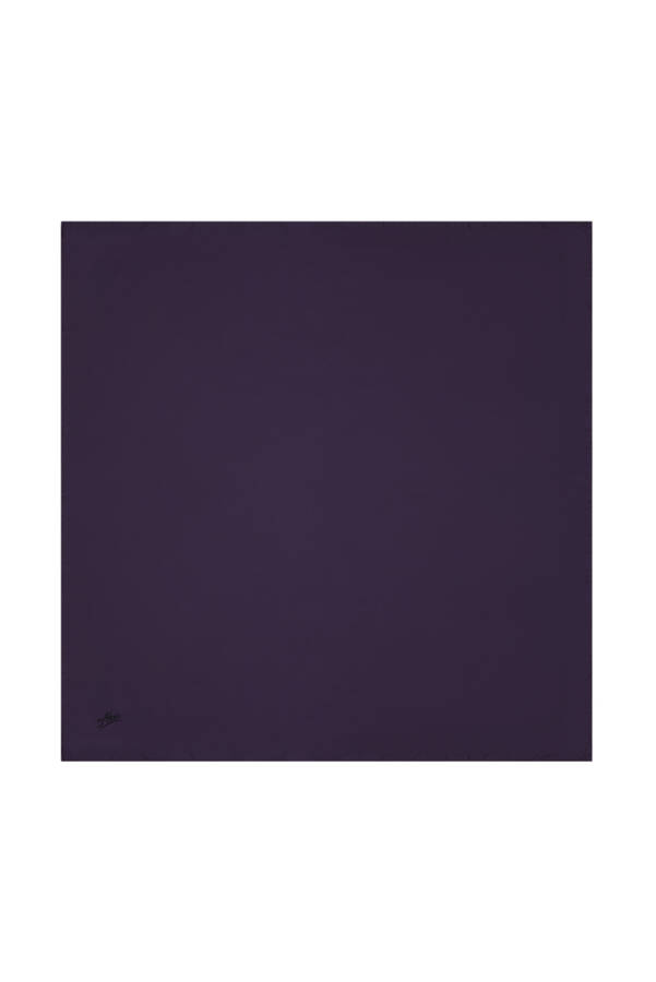 Mor Polyester Twill Eşarp - 1