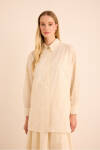 Renkli Brode Kumaştan Cotton Tunik - 4