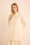 Renkli Brode Kumaştan Cotton Tunik - 6