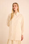 Ekru Brode Kumaştan Cotton Tunik - 10