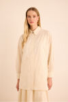Ekru Brode Kumaştan Cotton Tunik - 4