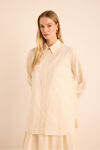 Ekru Brode Kumaştan Cotton Tunik - 6