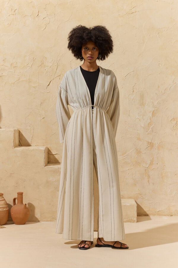 Renkli Çizgili Kimono - Aker (1)