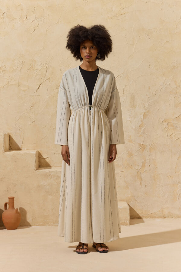 Renkli Çizgili Kimono - 3