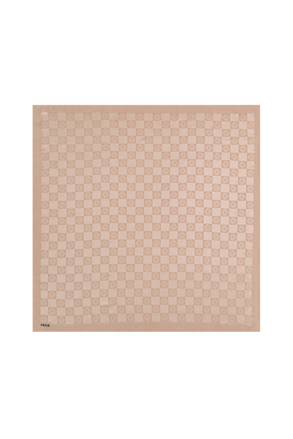 Vizon 100X100 Dama Monogram Eşarp - 1