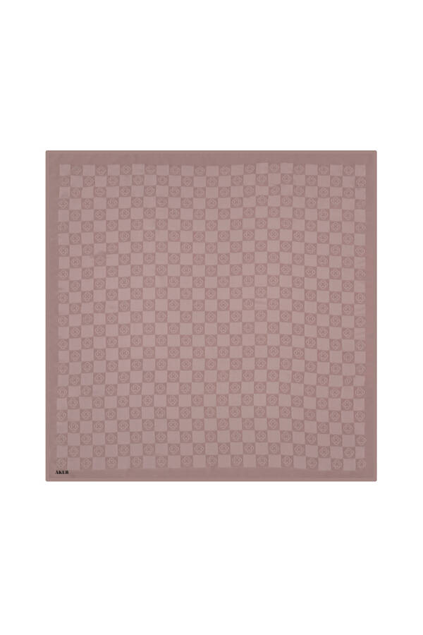 Pudra 100X100 Dama Monogram Eşarp - 1