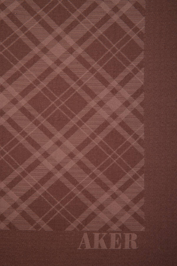 Kahverengi Ekose Eşarp - Aker (1)