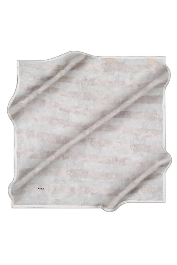 Renkli İpek Fasone Eşarp - 1