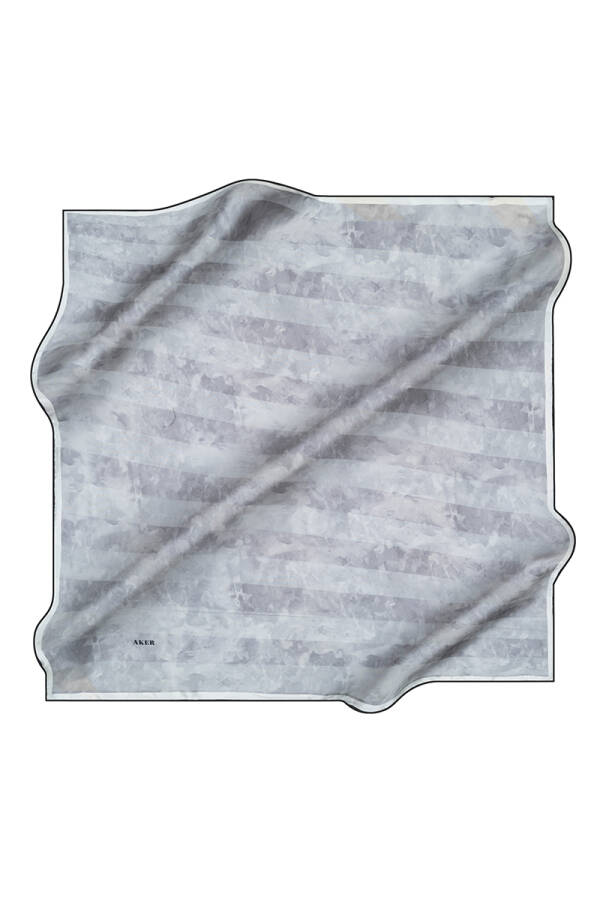 Açık Gri İpek Fasone Eşarp - 1