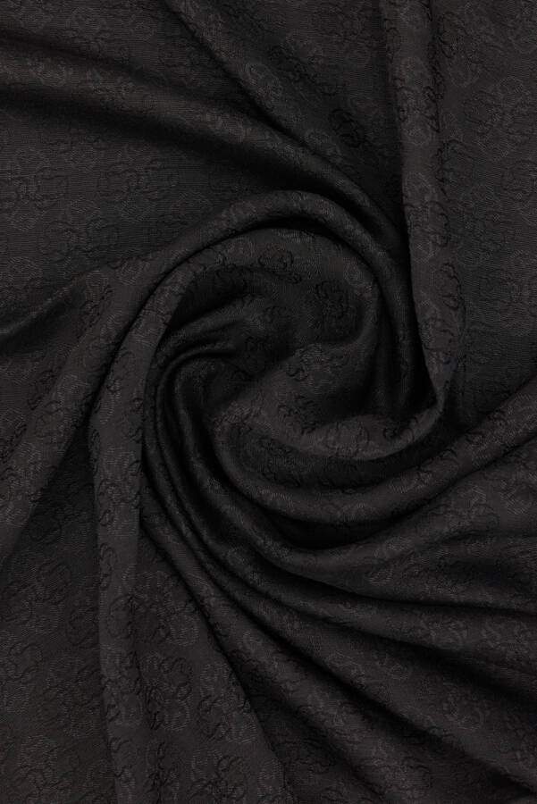 Siyah İpek Koton Jakar - Aker (1)