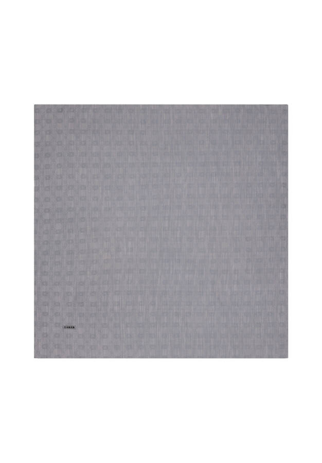 Açık Gri İpek Koton Jakar - Aker