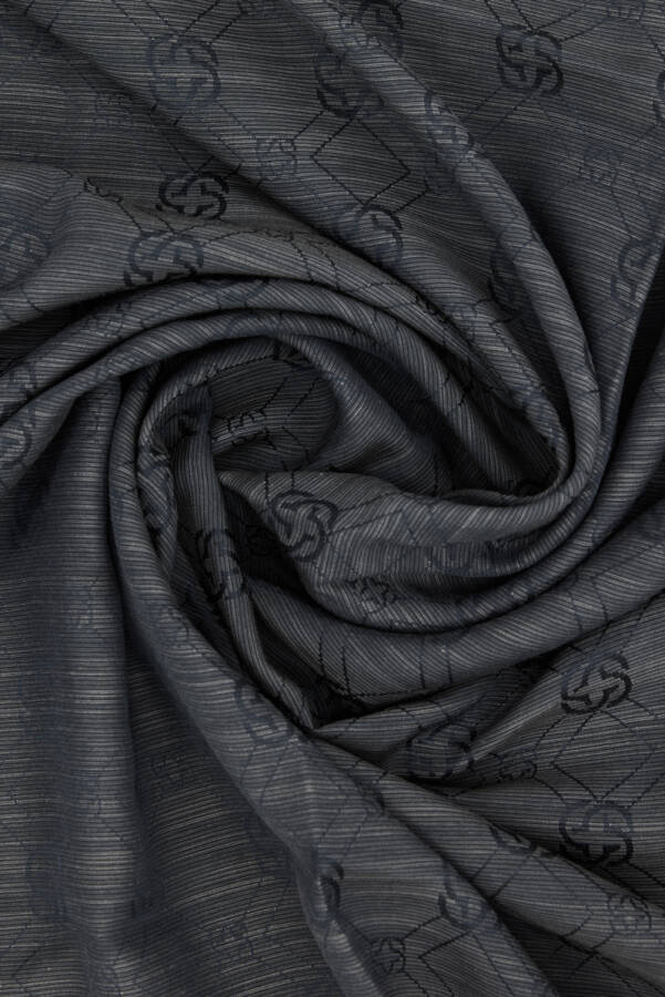 Gri İpek Koton Jakar - Aker